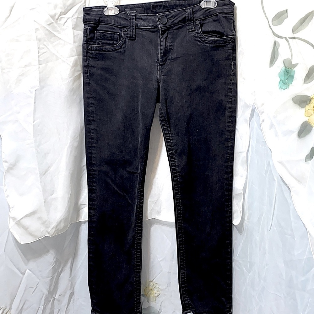 KUT FROM THE CLOTH STRAIGHT LEG BLK JEANS SZ 8P